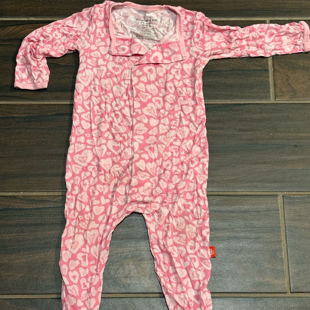 Magnetic Me Pink Heart Kids Footie